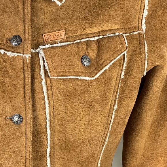 Outback Trading Co ladies brown button coat size Large - Picture 3 of 11